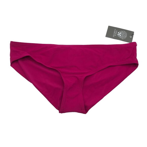 Vince Camuto Swim Raspberry Bikini Bottoms Ruched Back Shirred Cheeky Size XS - Picture 3 of 6